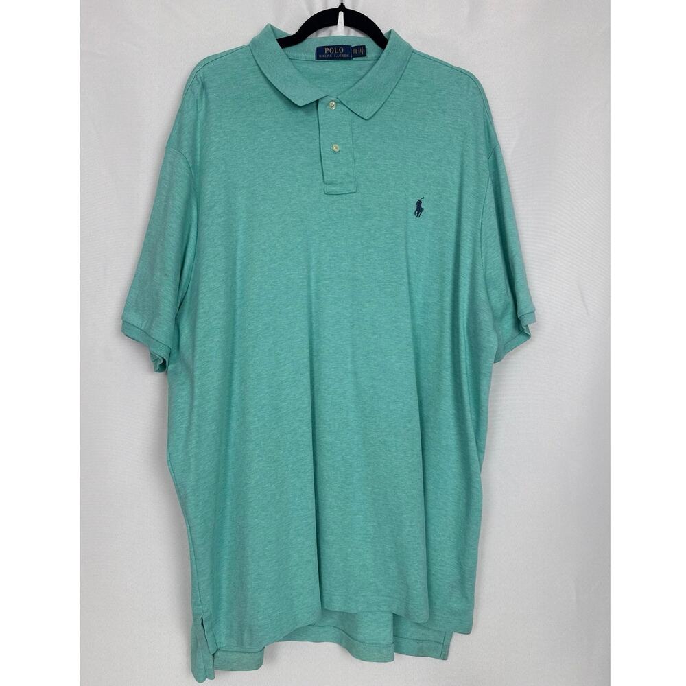Polo Ralph Lauren Mens Mint Green Pique Polo Shirt Size XXL Ivy League Classic